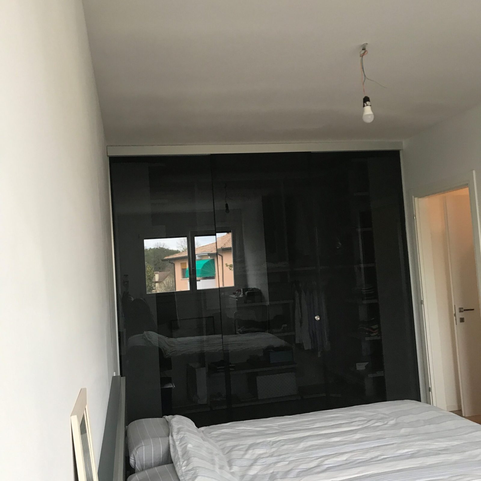 CHIUSURA CABINA ARMADIO, VETRO GRIGIO, PARETE SCORREVOLE